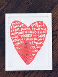 Love is Patient 1 Corinthians Foil Print Unframed