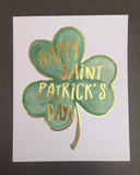St. Patrick's Day  Foil Print Unframed