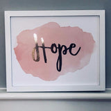 Pink Hope Foil Print Unframed