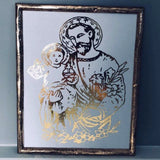 St Joseph and Child Jesus Foil Print