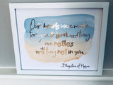Our Hearts Were Made for You Foil Print Unframed