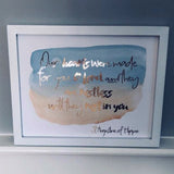 Our Hearts Were Made for You Foil Print Unframed