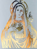 Immaculate Heart of Mary Foil Print
